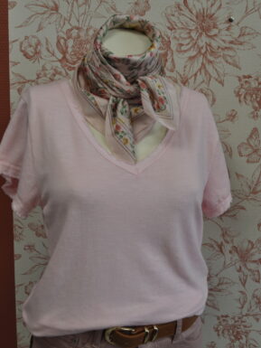 T-SHIRT UNI  ROSE PÂLE