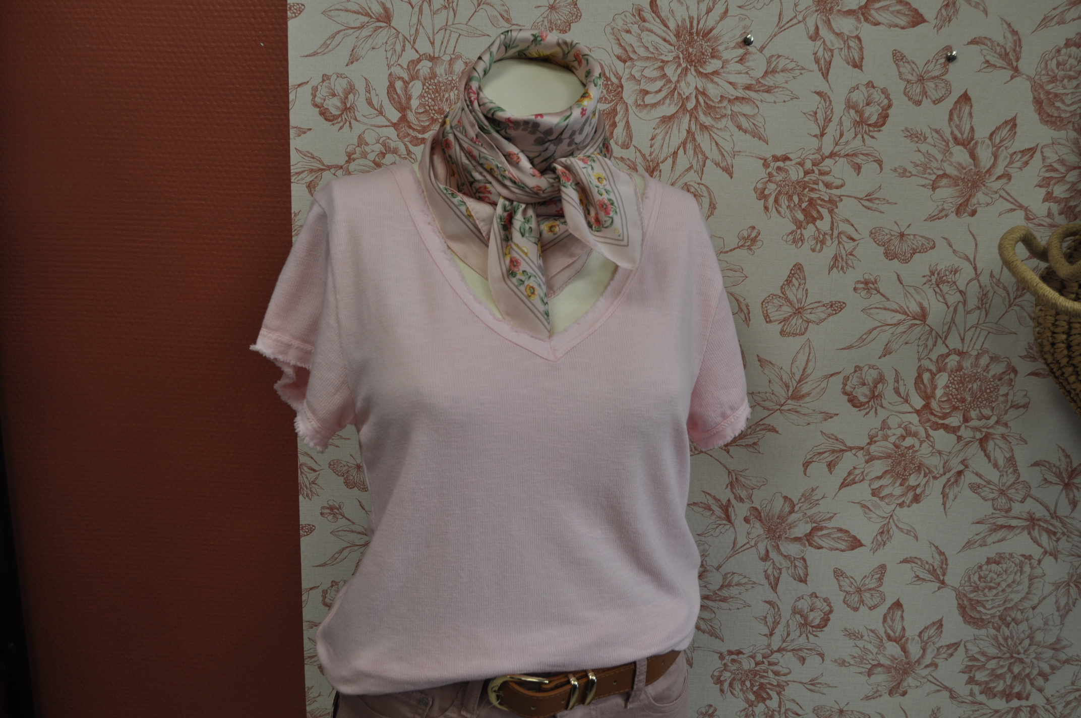 T-SHIRT UNI ROSE PÂLE