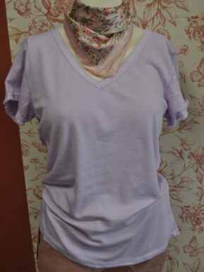 T-SHIRT UNI  LILAS