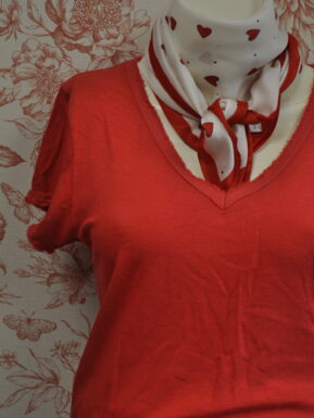 T-SHIRT UNI  BLEU ROUGE