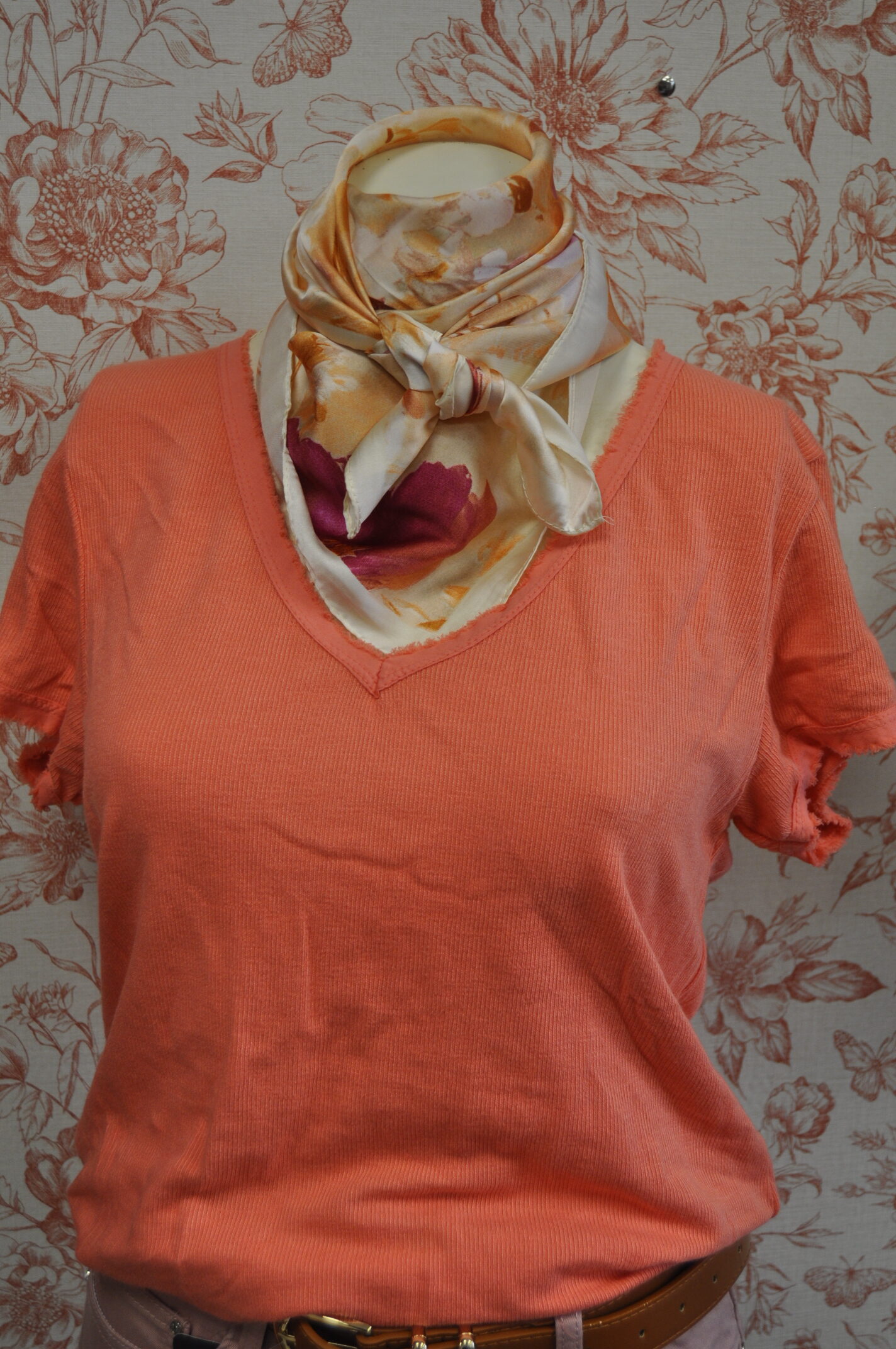 T-SHIRT UNI CORAIL