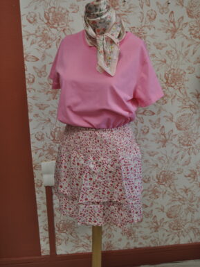 JUPE SHORT JADE ROSE