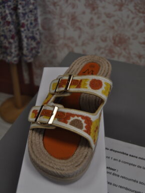 Sandale plate orange