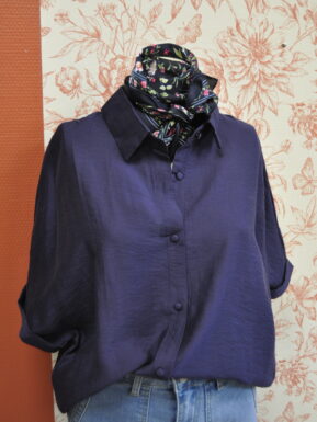 BLOUSE MARINE ( Disponible du L au 4XL)