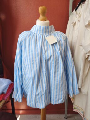 Blouse nœud Bleu blanc